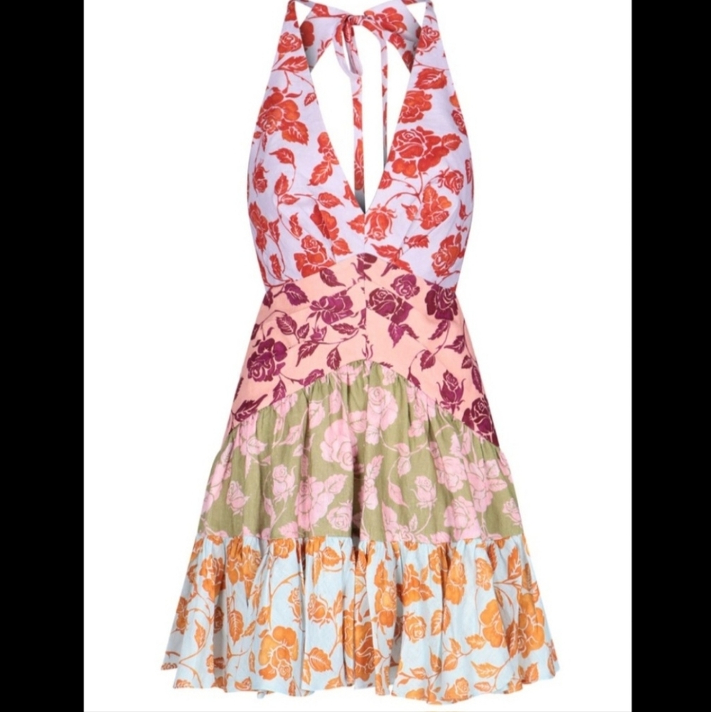 Zimmermann Lovestruck V Neck Mini Dress